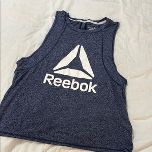 Reebok Navy Sleeveless Top with White Logo